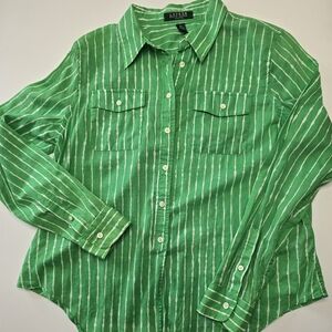 Ralph Lauren Emerald Striped Shirt PL